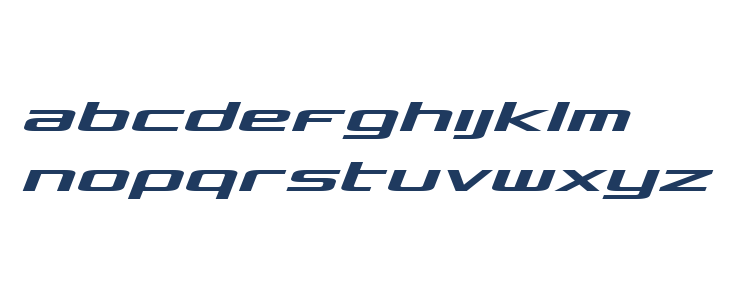 Concielian Expanded Semi-Italic Lowercase