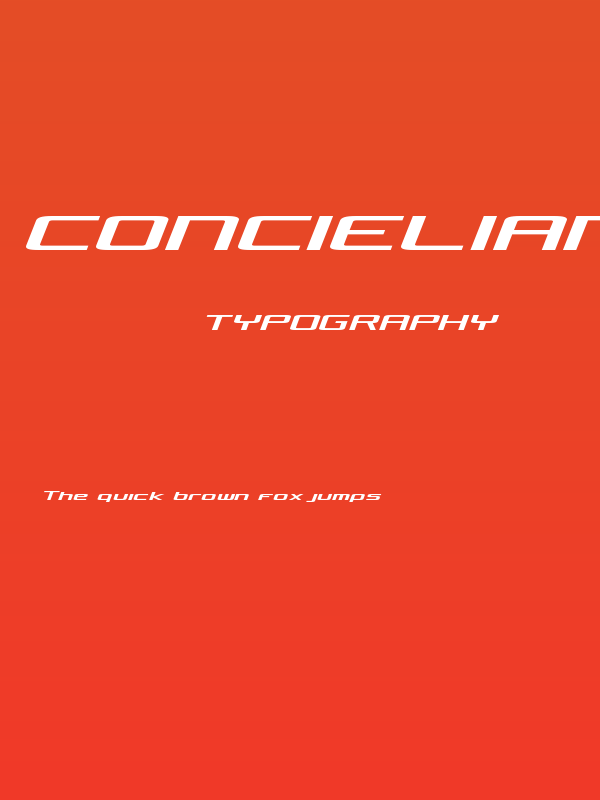 Concielian Expanded Semi-Italic Poster