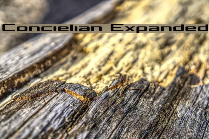 Concielian Expanded Font examples