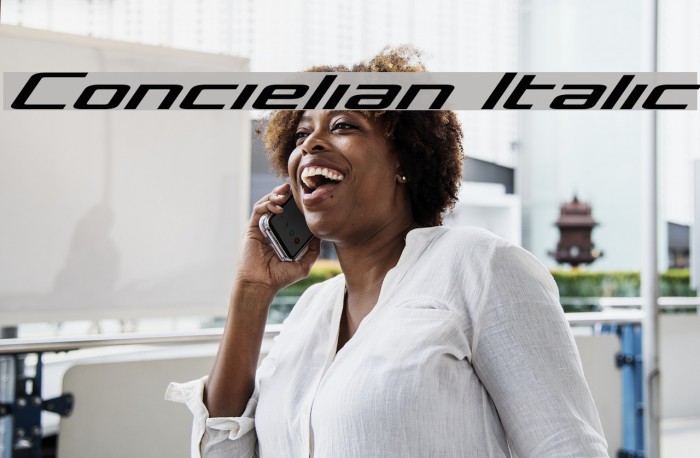 Concielian Italic Font examples