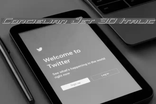 Concielian Jet 3D Italic Font examples