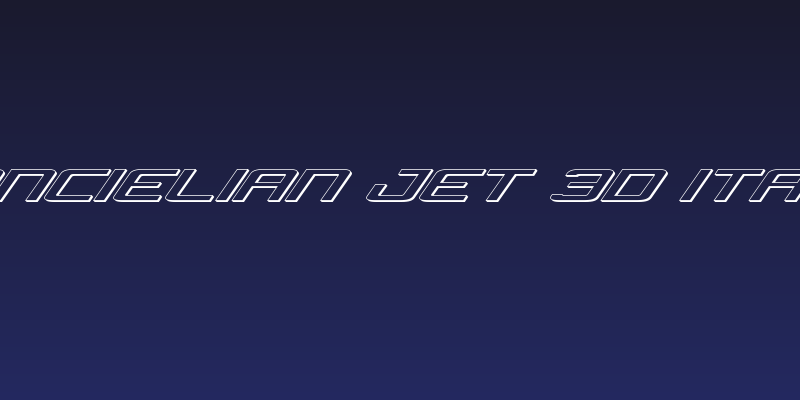 Concielian Jet 3D Italic Social Header