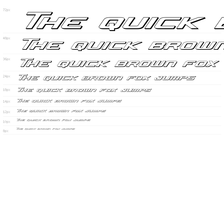 Concielian Jet 3D Italic Waterfall