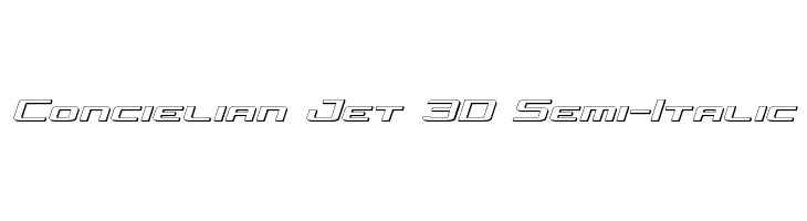 Concielian Jet 3D Semi-Italic  Скачать бесплатные шрифты