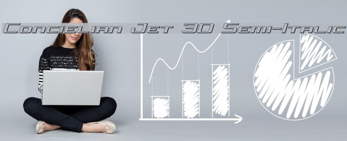 Concielian Jet 3D Semi-Italic Font examples