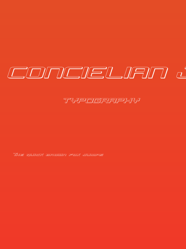 Concielian Jet 3D Semi-Italic Poster
