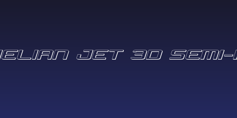 Concielian Jet 3D Semi-Italic Social Header