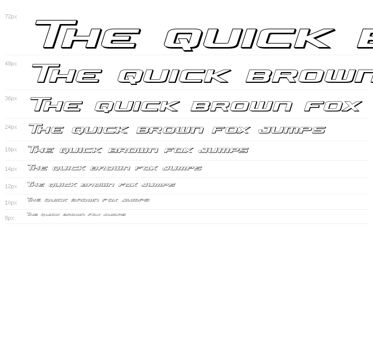 Concielian Jet 3D Semi-Italic Waterfall