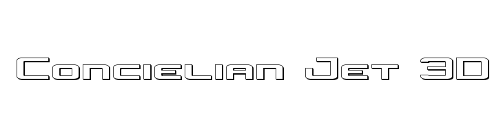 Concielian Jet 3D Font