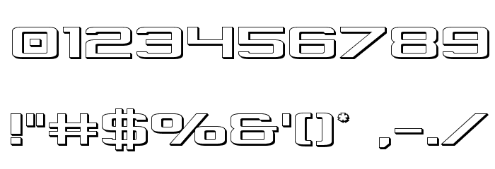 Concielian Jet 3D Font OTHER CHARS