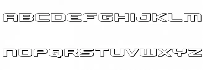Concielian Jet 3D 字体 小写