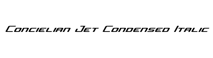 Concielian Jet Condensed Italic Font