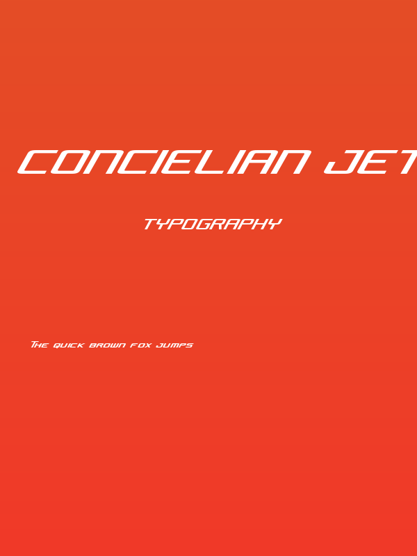 Concielian Jet Condensed Italic Poster