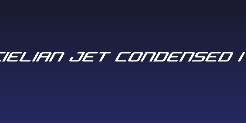 Concielian Jet Condensed Italic Social Header