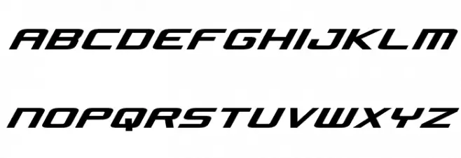 Concielian Jet Condensed Italic फ़ॉन्ट लोअरकेस