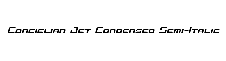 Concielian Jet Condensed Semi-Italic Font