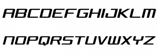 Concielian Jet Condensed Semi-Italic 字体 大写