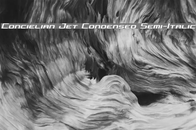 Concielian Jet Condensed Semi-Italic examples