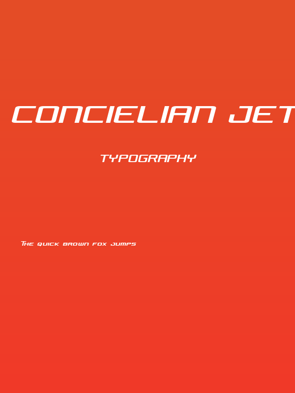 Concielian Jet Condensed Semi-Italic Poster