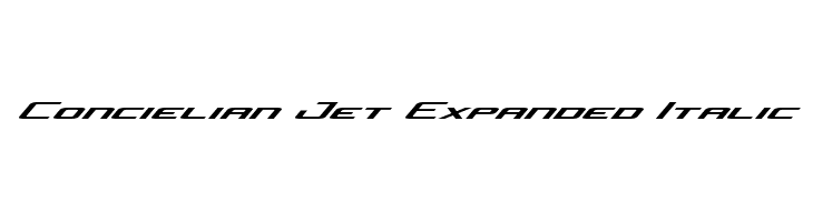 Concielian Jet Expanded Italic Font