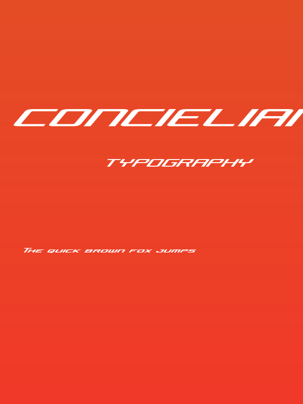 Concielian Jet Expanded Italic Poster