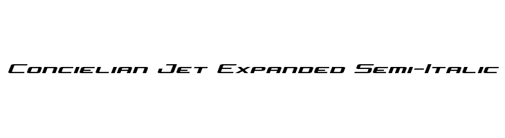 Concielian Jet Expanded Semi-Italic Font