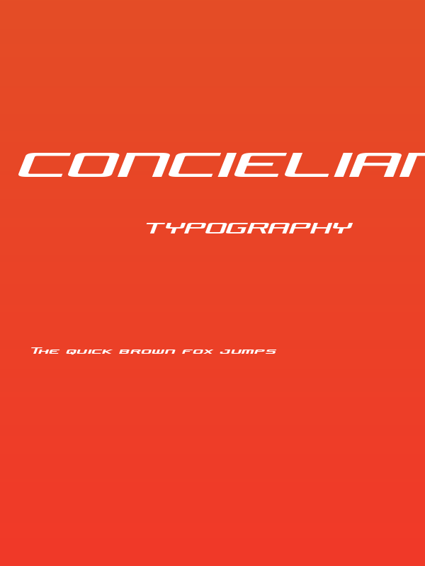 Concielian Jet Expanded Semi-Italic Poster