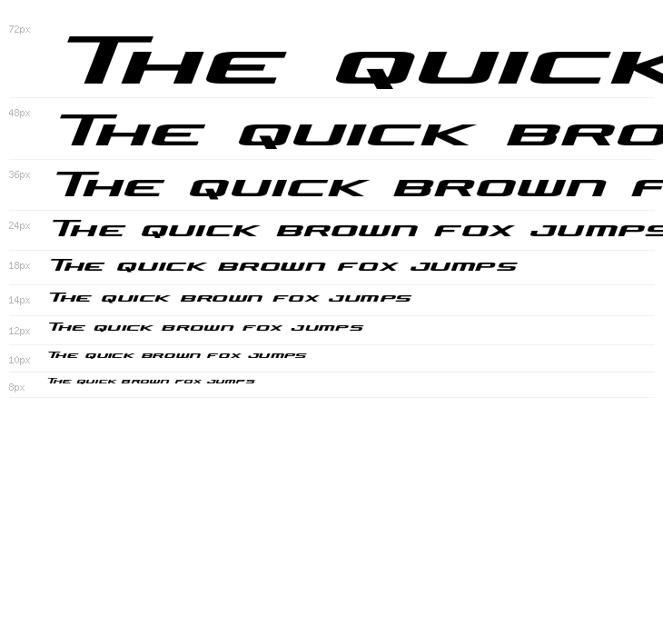 Concielian Jet Expanded Semi-Italic Waterfall