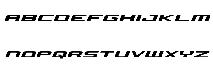 Concielian Jet Expanded Semi-Italic Font LOWERCASE