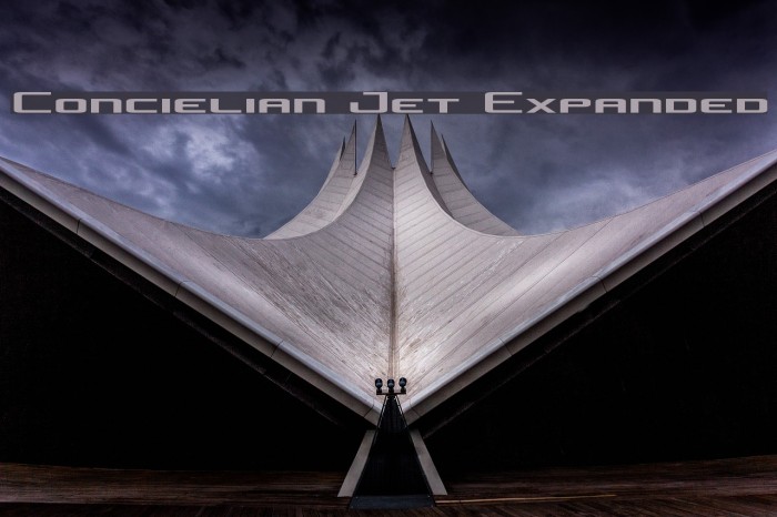 Concielian Jet Expanded Font examples