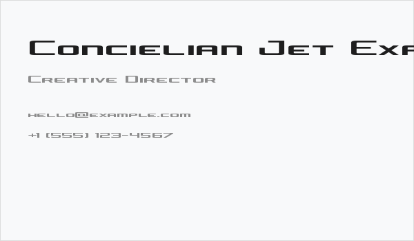 Concielian Jet Expanded Business Card