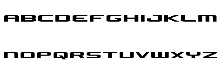 Concielian Jet Expanded Font LOWERCASE