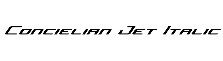Concielian Jet Italic  フリーフォントのダウンロード