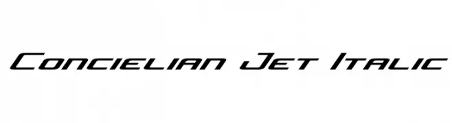 Concielian Jet Italic  免费字体下载