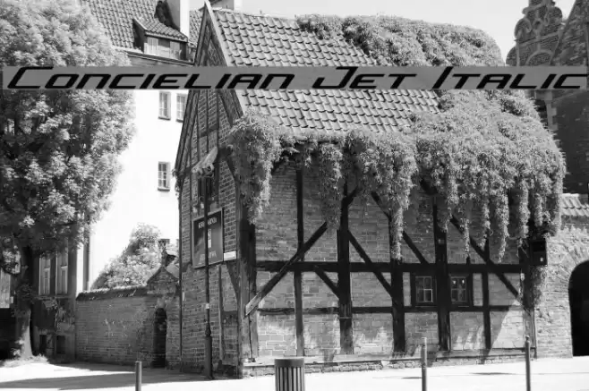 Concielian Jet Italic Font examples