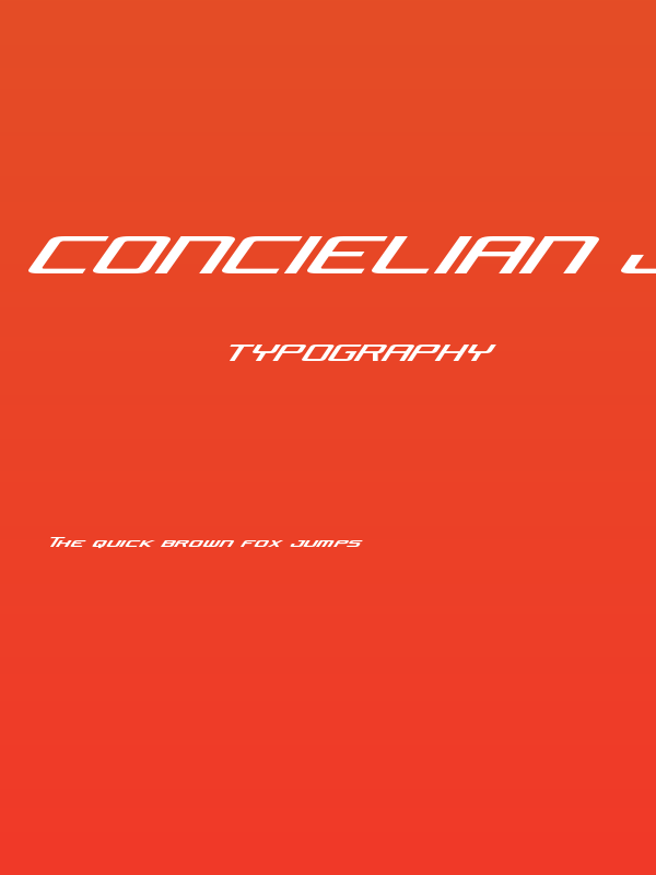 Concielian Jet Italic Poster