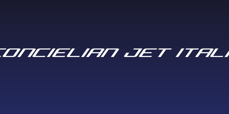 Concielian Jet Italic Social Header