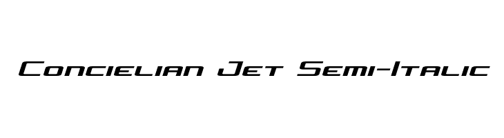 Concielian Jet Semi-Italic Font
