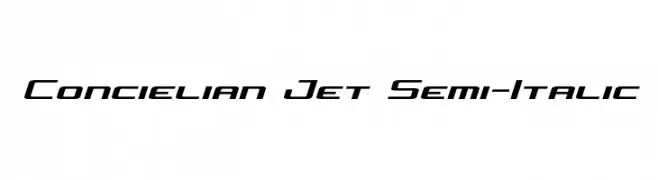 Concielian Jet Semi-Italic  免费字体下载