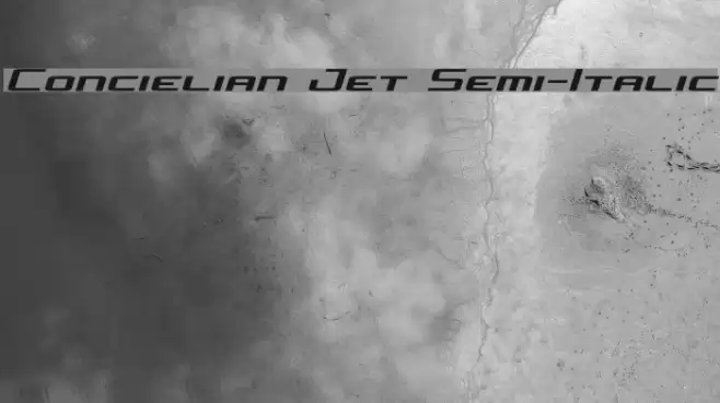 Concielian Jet Semi-Italic Font examples