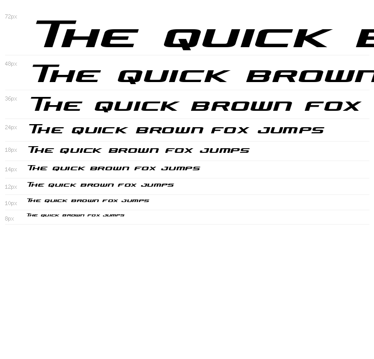 Concielian Jet Semi-Italic Waterfall