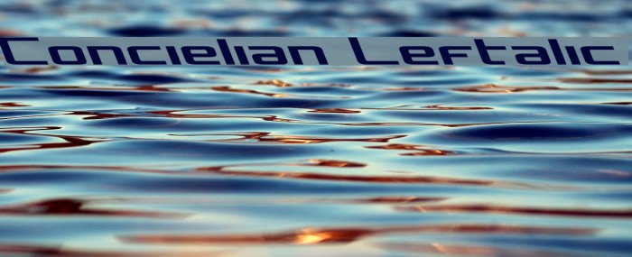 Concielian Leftalic Example 1