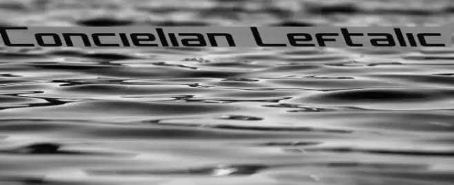 Concielian Leftalic Font examples