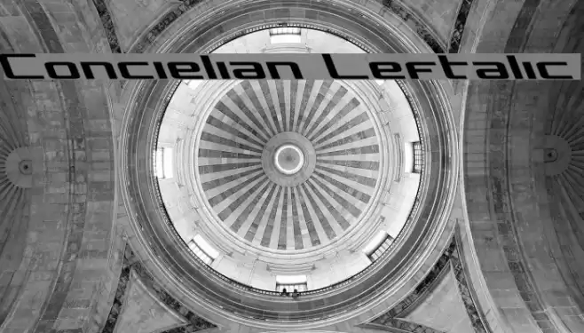 Concielian Leftalic Font examples