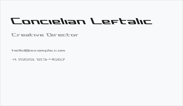 Concielian Leftalic Business Card
