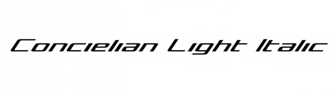 Concielian Light Italic  免费字体下载