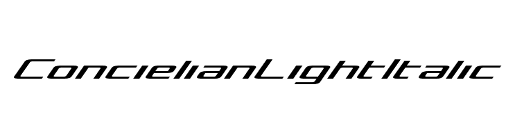 Concielian Light Italic  font caratteri gratis