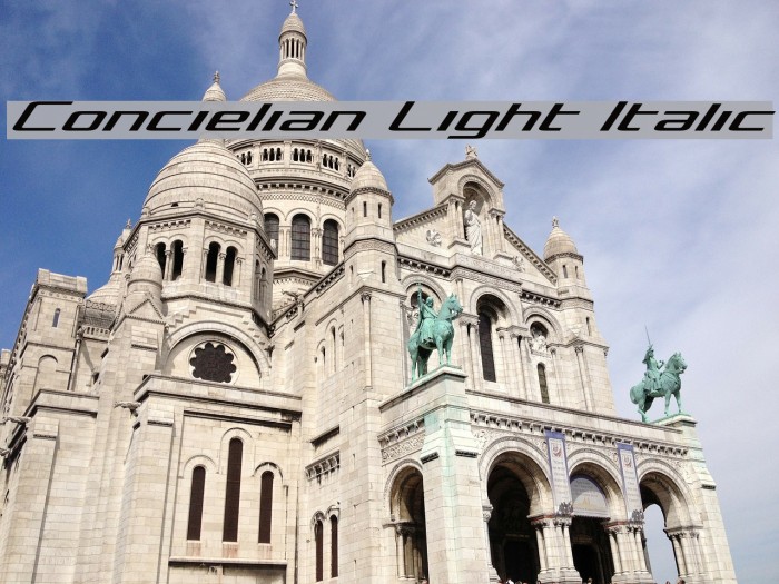 Concielian Light Italic Font examples