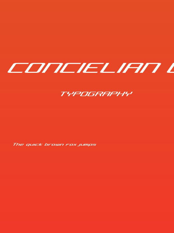 Concielian Light Italic Poster