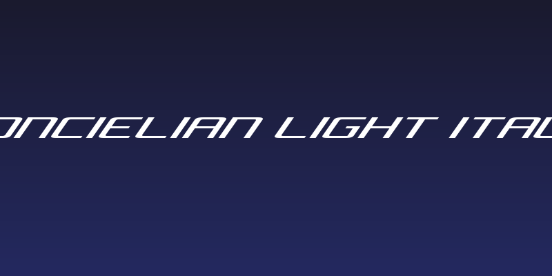 Concielian Light Italic Social Header